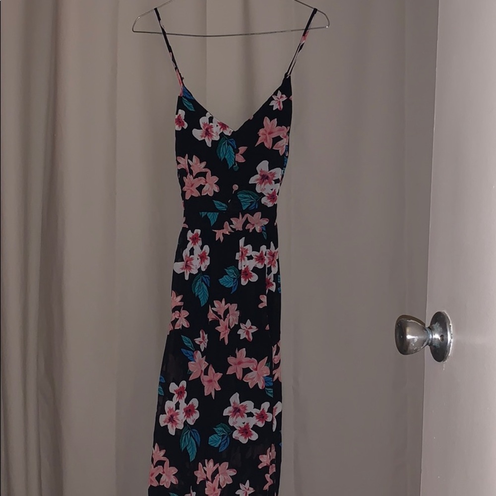 Long Strap Crisscrossed Dress